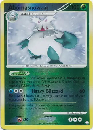 Mysterious Treasures Abomasnow #19/123 reverse holo